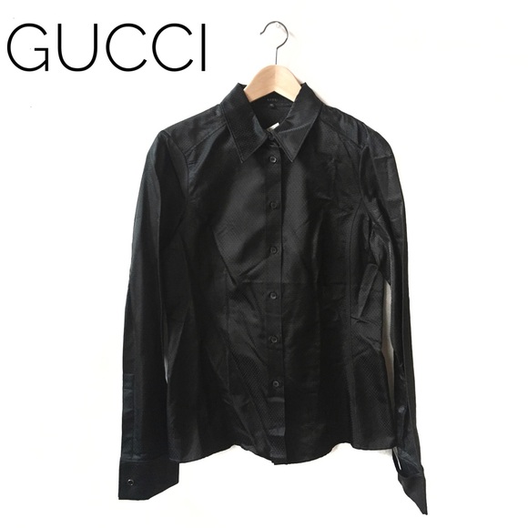 Gucci Tops - Vintage GUCCI SILK BUTTON UP Authentic SIZE 44/10